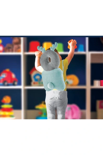 Babyjem Bebek Melek Kanadı Koruma Yastığı Yeşil Kadife - 4