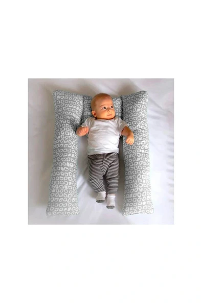 Babyjem Babynest Anne Yanı Konfor Dönmeyi Engelleyen U Minder Gri Kare