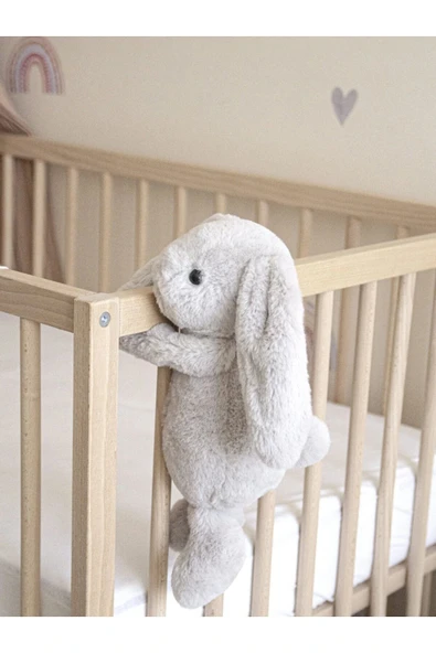 Babyjem Uyku Arkadaşım Oturabilen Tavşan Gri 35 cm ürün görseli 1