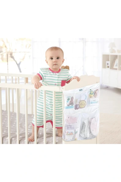 Babyjem Yatak Başı Organizer 555 Beyaz - 2