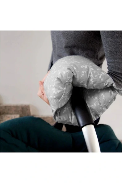 Babyjem Çok Fonksiyonlu Emzirme Destek Minderi & Anne Hamile Yastığı Gri Çiçek - 4