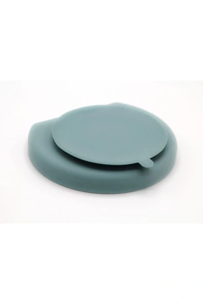 Babyjem Vakum Tabanlı Silikon Tabak Yeşil - Bpa Free - Resim 3