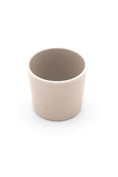 Babyjem Silikon Bardak + Silikon Mama Kaşığı Ekru Silikon Bebek Beslenme Seti ürün görseli 1