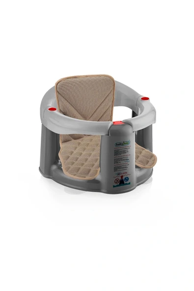 Babyjem Önden Açılır Banyo Mama Oturağı Minderi Konfor Pedi Taş Rengi - Resim 2