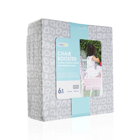 Babyjem Sandalye Yükseltici Minder Gri Kare - Resim 6