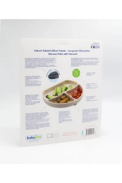 Babyjem Vakum Tabanlı Silikon Tabak Yeşil - Bpa Free - Resim 6