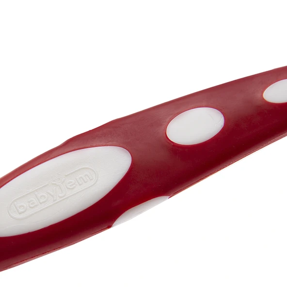Babyjem Silikon Mama Kaşığı Turuncu/kırmızı - Resim 4