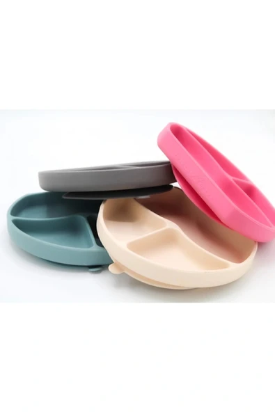 Babyjem Vakum Tabanlı Silikon Tabak Yeşil - Bpa Free - Resim 8