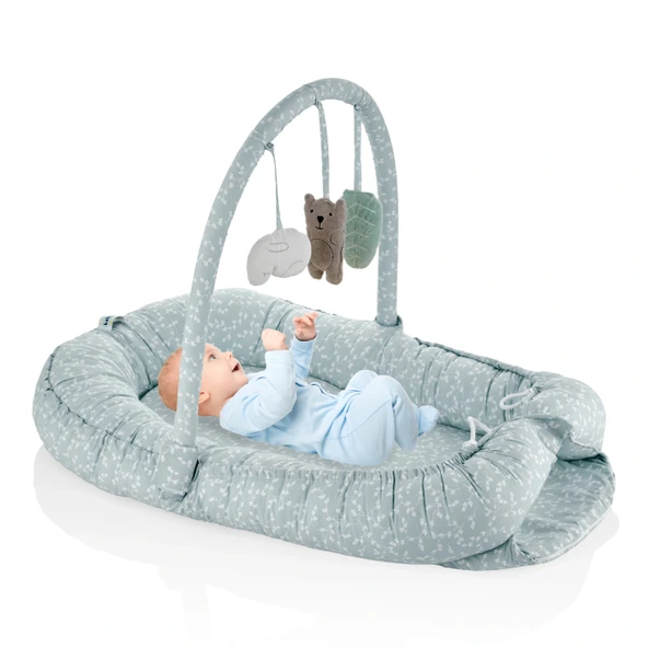 Babyjem Oyuncaklı Anne Baba Yatağı Yeşil Çiçek - 2