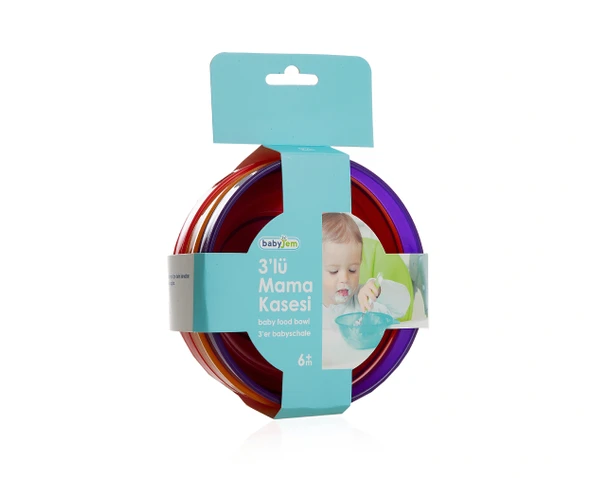 Babyjem 3'lü Mama Kasesi 6 Ay Kırmızı - 7