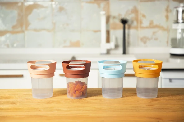 Babyjem Dökülmeyi Önleyen Bebek Alıştırma & Atıştırma Mama Kabı - Kayısı - Resim 7