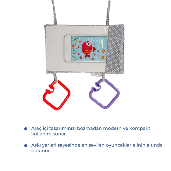 Babyjem 499 Araç Içi Telefon Askılığı Gri Puanlı - Resim 4