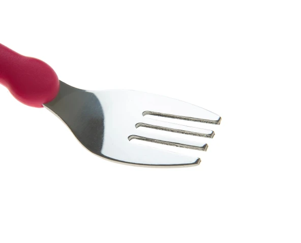 Babyjem Paslanmaz Çelik Çatal Kaşık Seti - Pembe - Resim 4