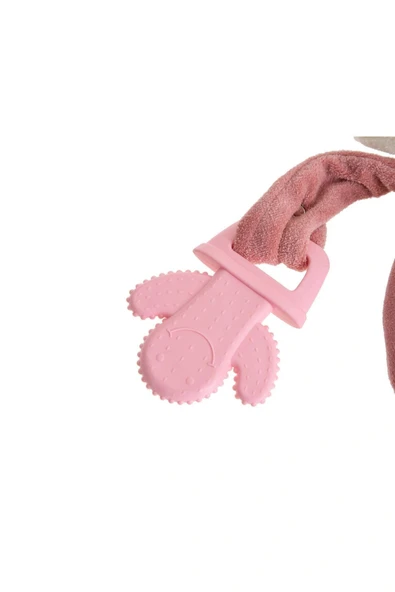 Babyjem Diş Kaşıyıcılı Uyku Arkadaşım Ayıcık Gül Kurusu - 6