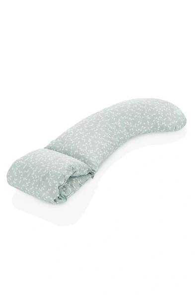 Babyjem Çok Fonksiyonlu Emzirme Destek Minderi & Anne Hamile Yastığı Yeşil Çiçek