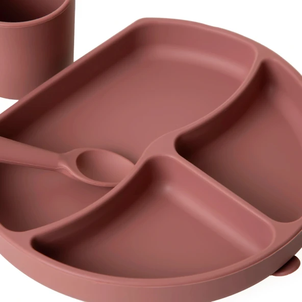 Babyjem Silikon Beslenme Seti Mocha - 5