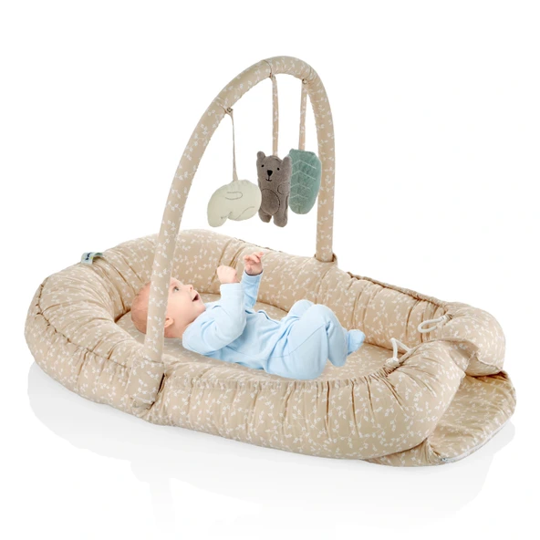 Babyjem Salteluta BabyNest cu bara jucarii Ebeveynler arasında, Somon - 2