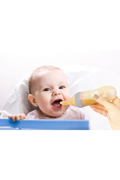 Babyjem Sıkmalı Kaşık Gri - Resim 3