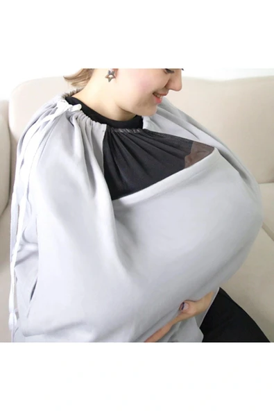 Babyjem Tül Pencereli  - Emzirme Önlüğü & Ana Kucağı Örtüsü 2in1 - 2