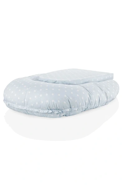 Babyjem 5 Fonksiyonlu Anne Yanı & Emzirme Minderi & Bebek Yatağı Mavi Benekli - Resim 5