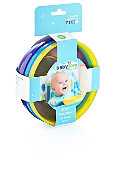 Babyjem 3'lü Mama Kasesi 6 Ay Mavi - Resim 2