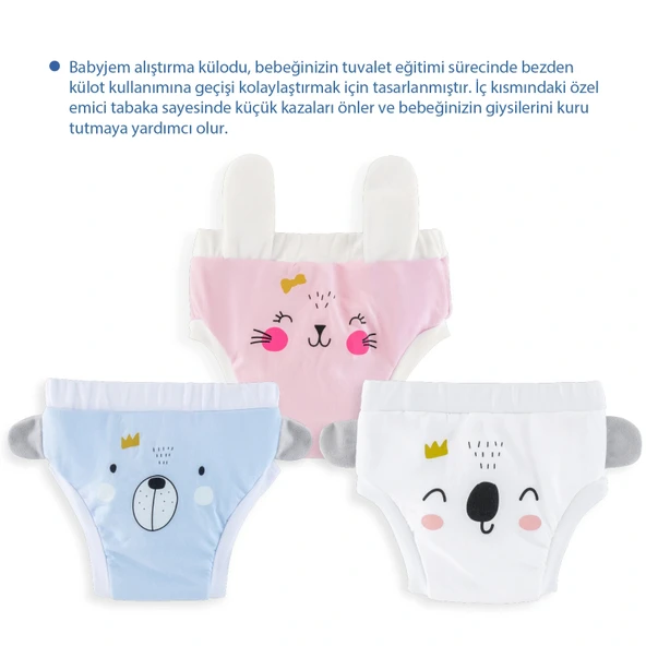 Babyjem Soft Alıştırma Külodu Pembe 3 Yaş - Resim 3