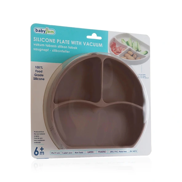 Babyjem Silikon Tabak Latte - Resim 7