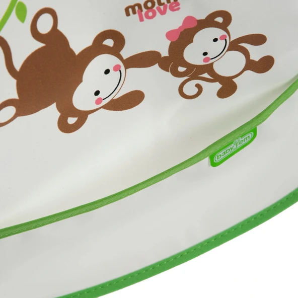 Babyjem Poli Muşamba Önlük Küçük Yeşil - Resim 3