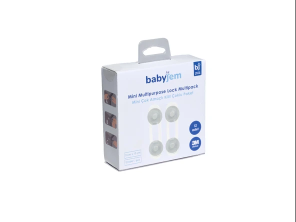 Babyjem Çok Fonksiyonlu Çocuk Güvenlik Kilit Seti 12 Adet Beyaz