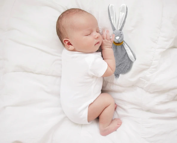 Babyjem Emzik Askılı Tavşan Uyku Arkadaşı Gri - 3