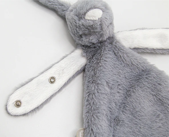 Babyjem Emzik Askılı Tavşan Uyku Arkadaşı Gri - 5