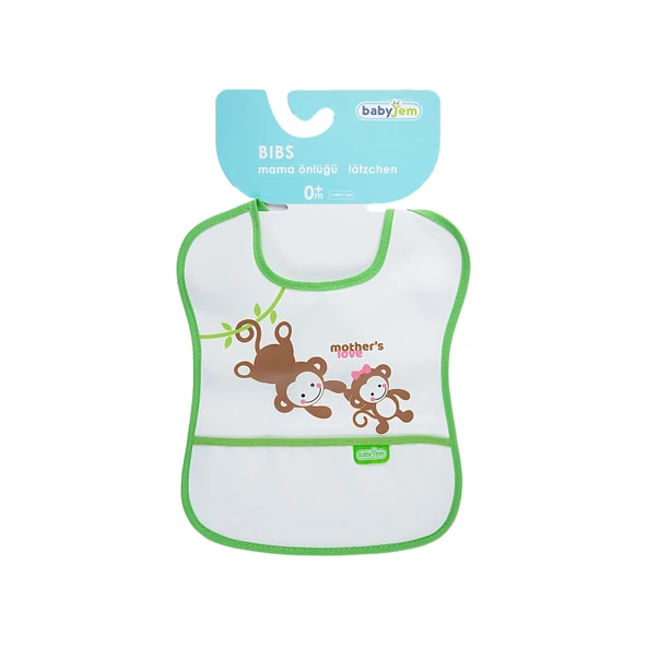 Babyjem Poli Muşamba Önlük Küçük Yeşil - Resim 5