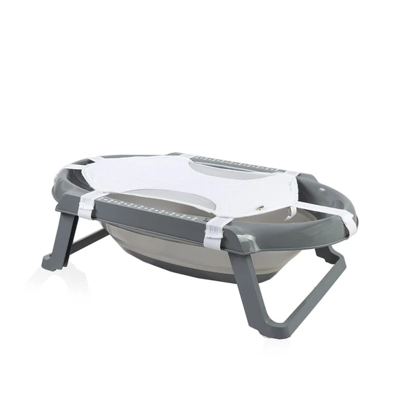 Babyjem Katlanır Bebek Banyo Küveti 5li Set Antrasit Renk - 3