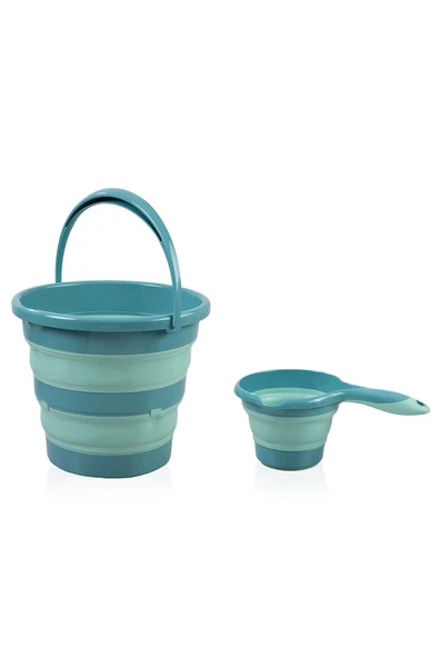 Babyjem Katlanır Banyo 3 Lü Set Turkuaz - 3