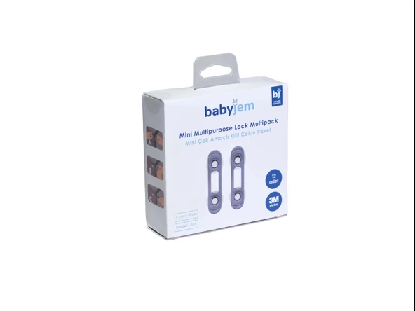 Babyjem Çok Fonksiyonlu Çocuk Güvenlik Kilit Seti 12 Adet Gri ürün görseli 1