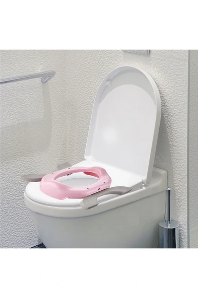 Babyjem Portatif Katlanabilir Seyyar Lazımlık & Sızdırmaz - Süper Emici Poşeti 5 Adet Hediye -  Pembe - 3