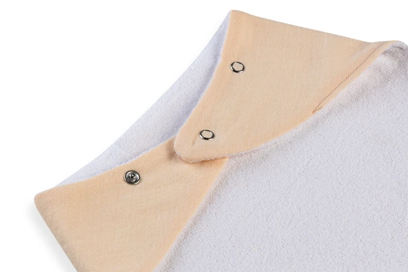 Babyjem Silikon Diş Kaşıyıcılı Müslin Önlük Somon - Resim 5