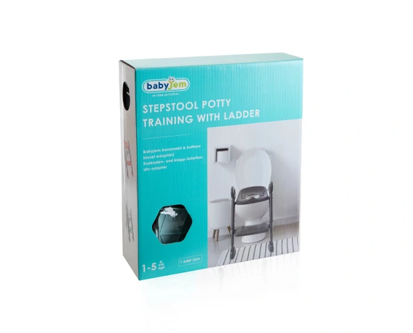 Babyjem Basamaklı & Katlanır Klozet Adaptörü 861 Antrasit - 5