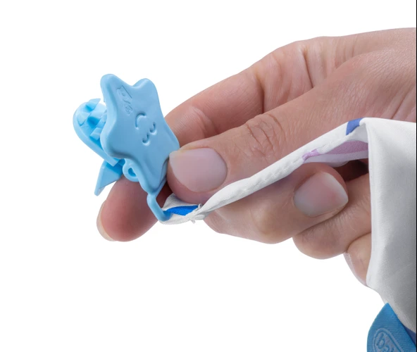 Babyjem Silikon Diş Kaşıyıcı Fular & Kravat Gülen Yüz Mavi - Resim 5