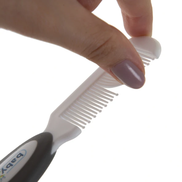 Babyjem Fırça Tarak Seti Doğal Kıl Gri - 2