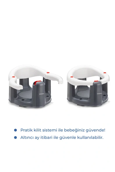 Babyjem Önden Açılır Banyo & Mama Oturağı Beyaz - 4