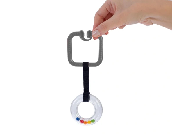 Babyjem Çıngıraklı Puset Halkası 877 Gri - 2