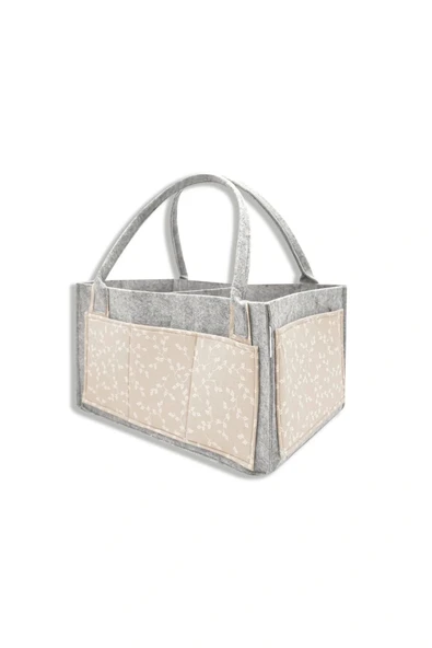 Babyjem 772 Somon Keçe Anne Bebek Bakım Çantası Çiçek - Resim 2