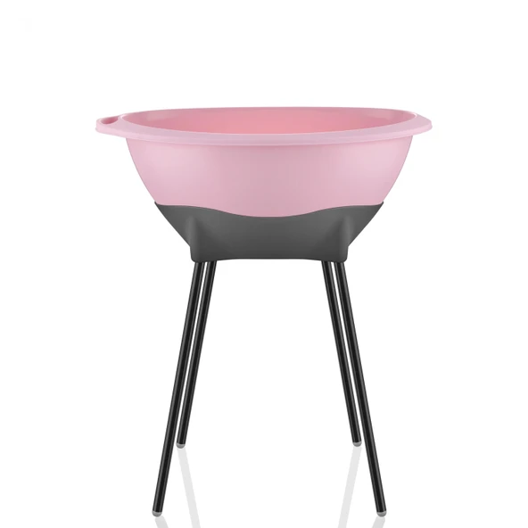 Babyjem Elegant Bebek Banyo Küvet Seti Pembe Renk- Küvet ,Maşrapa, Banyo Kovası - 6
