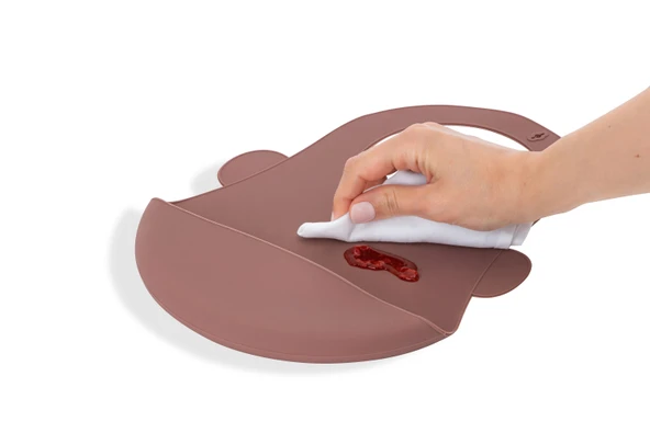 Babyjem Silikon Önlük Mocha - Resim 3