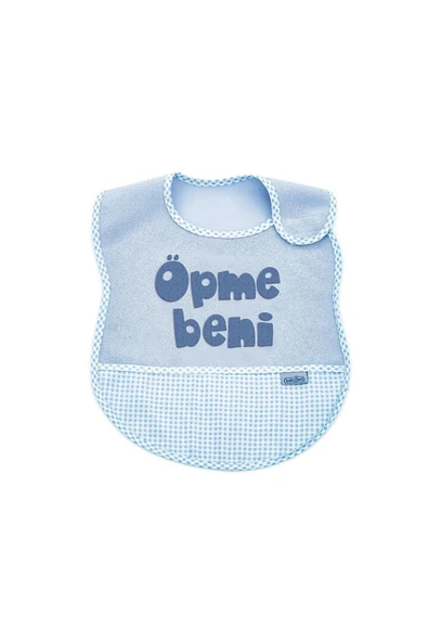 Babyjem Lüks Öpme Beni Mama Önlüğü Mavi ürün görseli