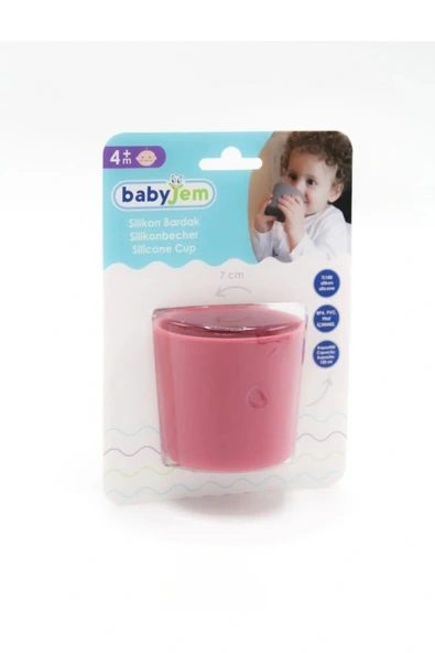 Babyjem Kolay Kavrama Silikon Bardak Somon - Resim 5