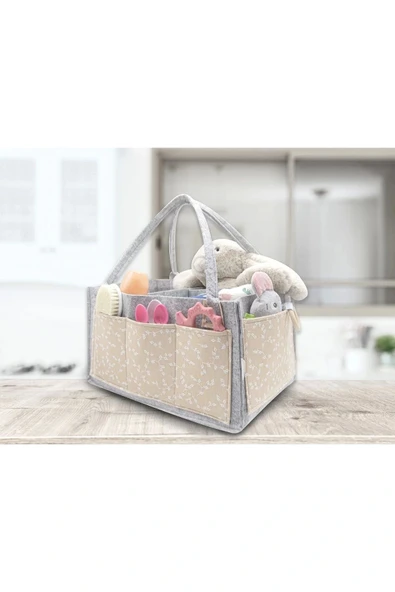 Babyjem 772 Somon Keçe Anne Bebek Bakım Çantası Çiçek ürün görseli