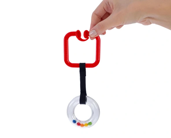 Babyjem Çıngıraklı Puset Halkası 877 Kırmızı - 2