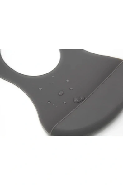 Babyjem 718 Mini Silikon Önlük Gri - Resim 5